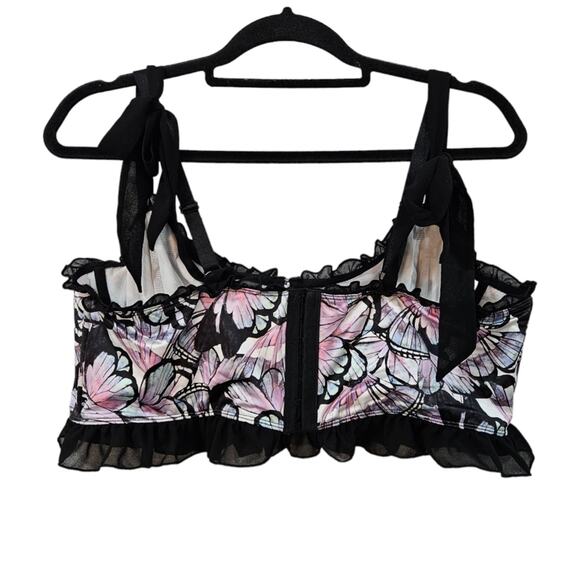 Torrid Satin Ruffle Underwire Bra Size 2 - Picture 5 of 6